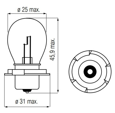 Bosma-Lampe 12V-15W P26s