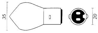 Bosma-Lampe 6v-25 25w Ba20d
