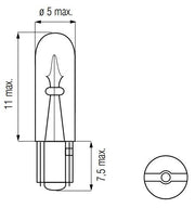 Bosma-Lampe 12V-1.2 W Wedge-T5 - afbeelding 1