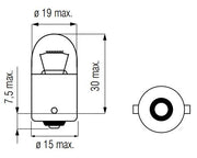 Bosma Lampe 12V-10W BA15S orange - afbeelding 2