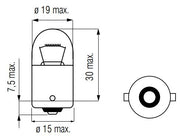 Bosma Lampe 12V-21W BA15S - afbeelding 2
