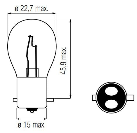 Bosma-Lampe 12V-20 20W Bax15d