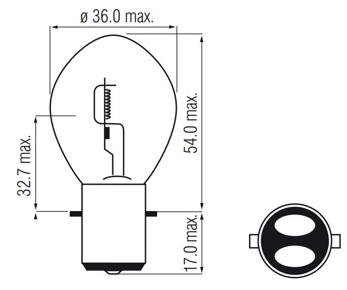 Bosma-Lampe 12V-45 40W BA20D