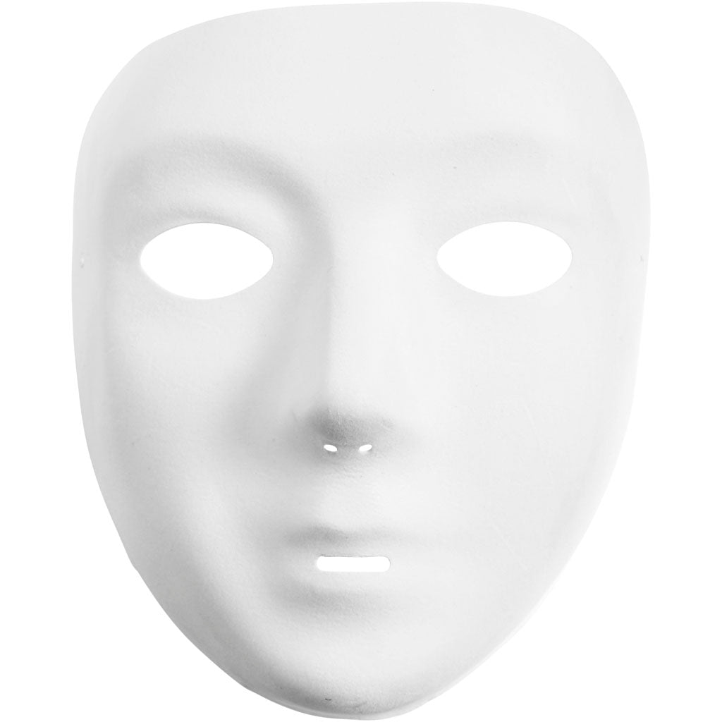 Kreativfirma Maske weißer Plastik Velor