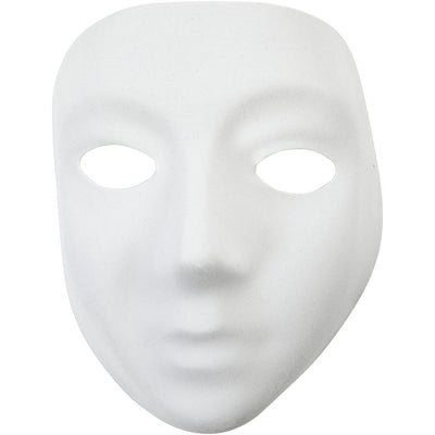 Kreativfirma Maske weißer Plastik Velor