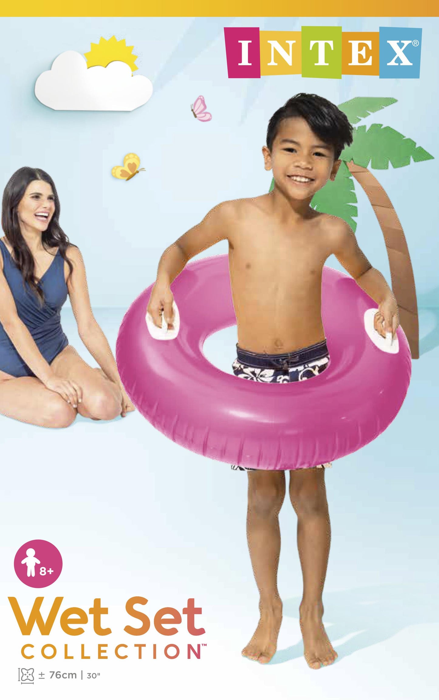 Intex-hi-gloss Schwimmbandrosa