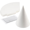 Creativ Company Kegel, H: 23 cm, T 16,5 cm, 230 g, weiß, 50 Stück 1 Box