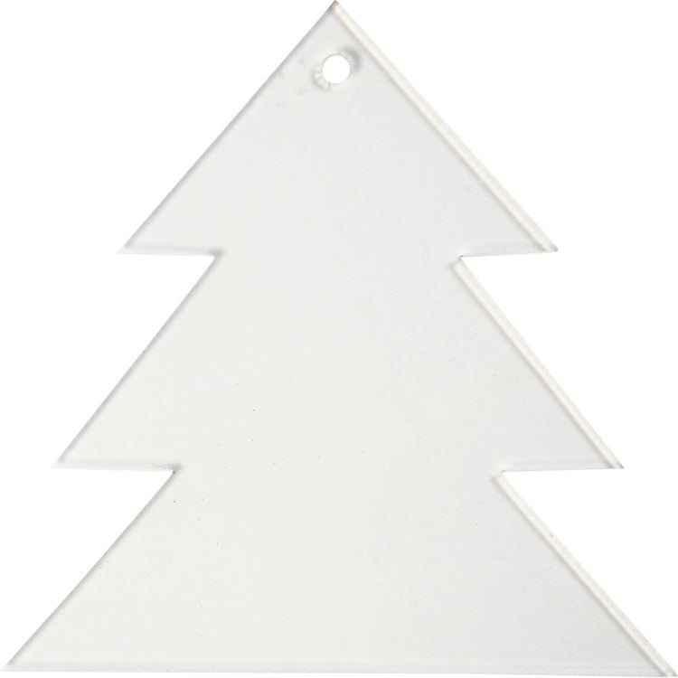 Creativ Company Acrylanhänger, Weihnachtsbaum, H: 8 cm, Stärke 2 mm, 5 Stück 1 Box