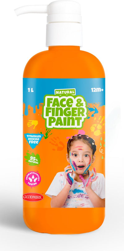 Boti natürliche Gesichtsfingerpaintflasche mit Pumporange, 1l