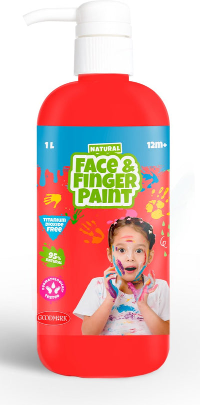 Boti natürliche Gesichtsfingerpaintflasche mit Pumpe rot, 1l