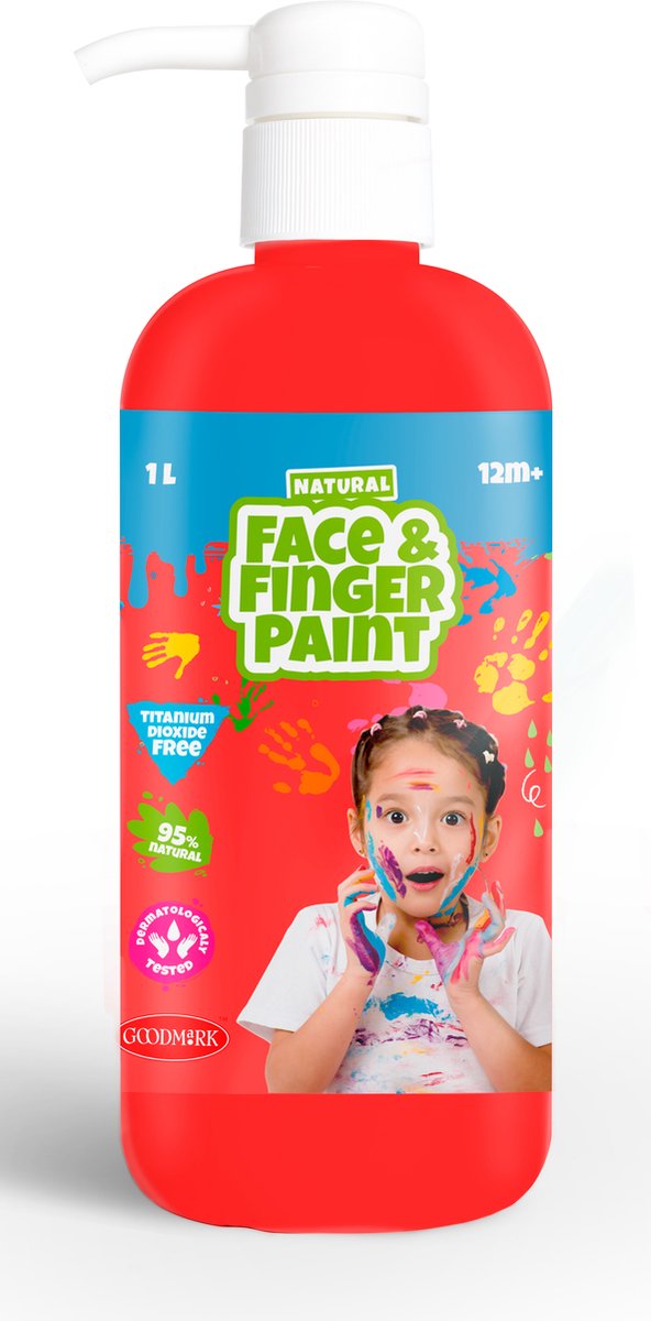 Boti natürliche Gesichtsfingerpaintflasche mit Pumpe rot, 1l