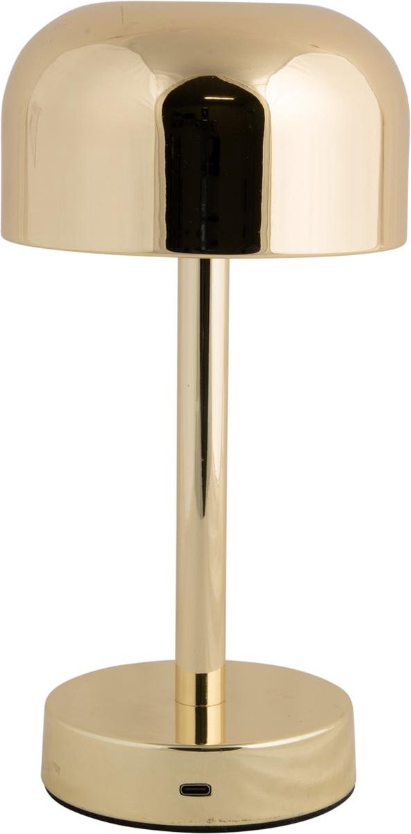 Leitmotiv Tischlampe James LED – Gold – 12,5 x 12,5 x 24,5 cm – skandinavisch
