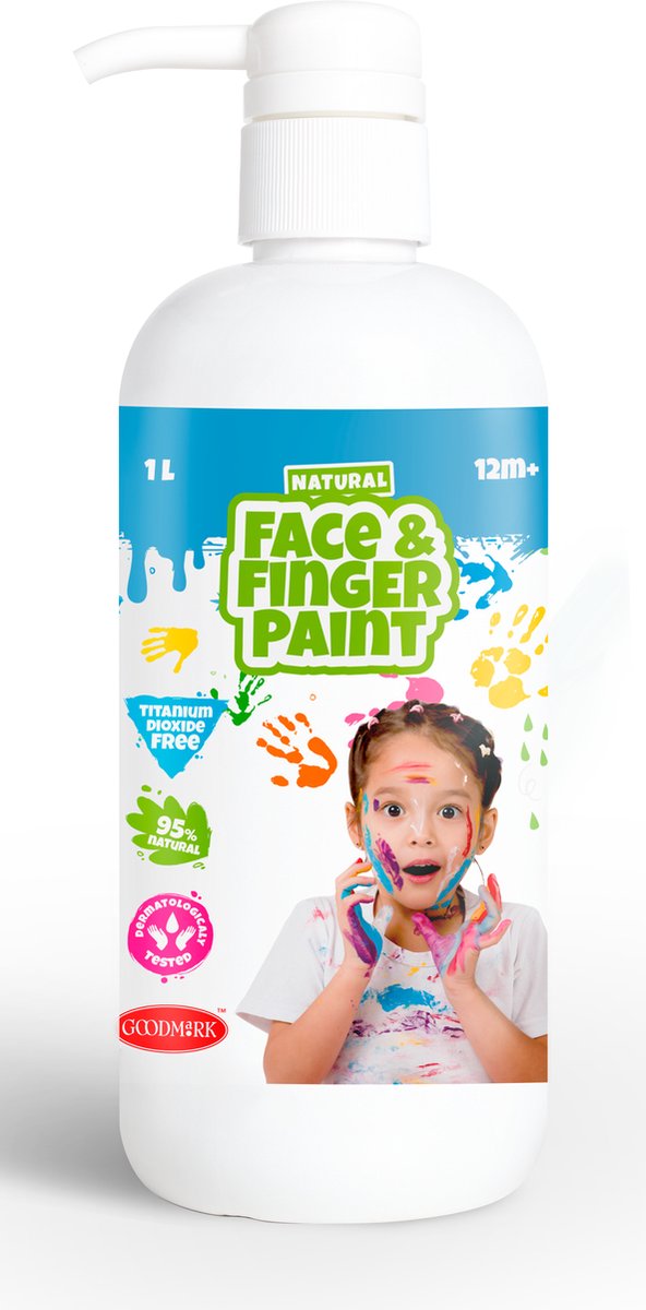Boti natürliche Gesichtsfingerpaintflasche mit Pumpe weiß, 1l