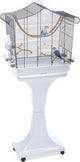 Imac Vogelkäfig Sofia hellgrau (62,5x33x61-132 cm)