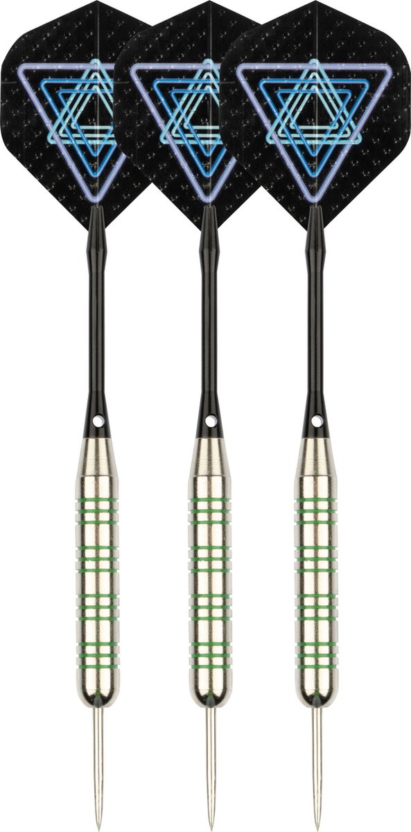 Faver Dartset komplett – Ersatzschäfte – Neusilber – Schwarzblau – 22 Gramm