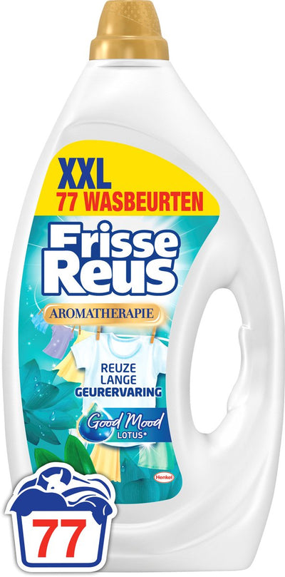Frischer Riesen-Gel-Lotus – Flüssigwaschmittel – weiße Wäsche – frisches Dufterlebnis – 77 Waschgänge – Großverpackung