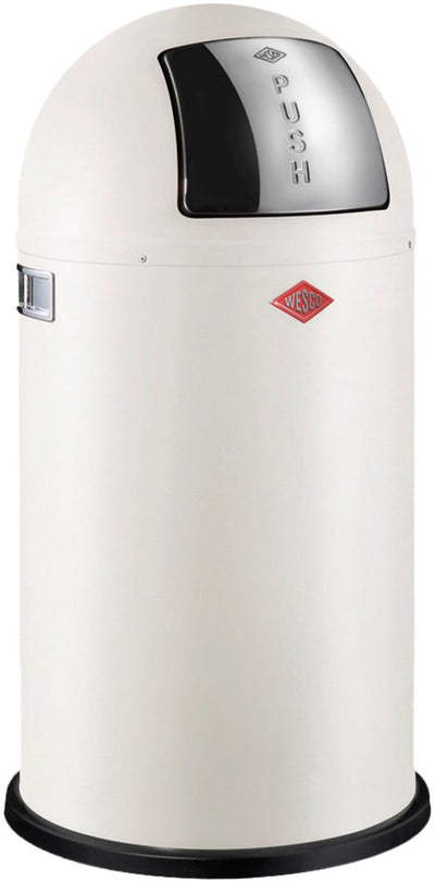 Wesco Pushboy Abfallbehälter | 50 Liter | Metall - Mattsand | Mülleimer - hergestellt in Deutschland