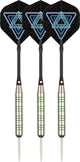 Faver Dartset komplett – Ersatzschäfte – Neusilber – Schwarzblau – 22 Gramm