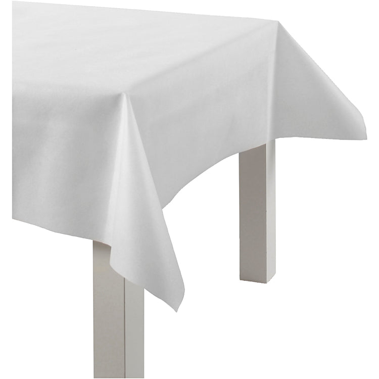 Creativ Company Tischdecke aus Textilimitat, B: 125 cm, 70 gr, weiß, 10 m 1 Rolle