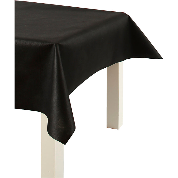 Creativ Company Tischdecke aus Textilimitat, B: 125 cm, 70 gr, schwarz, 10 m 1 Rolle