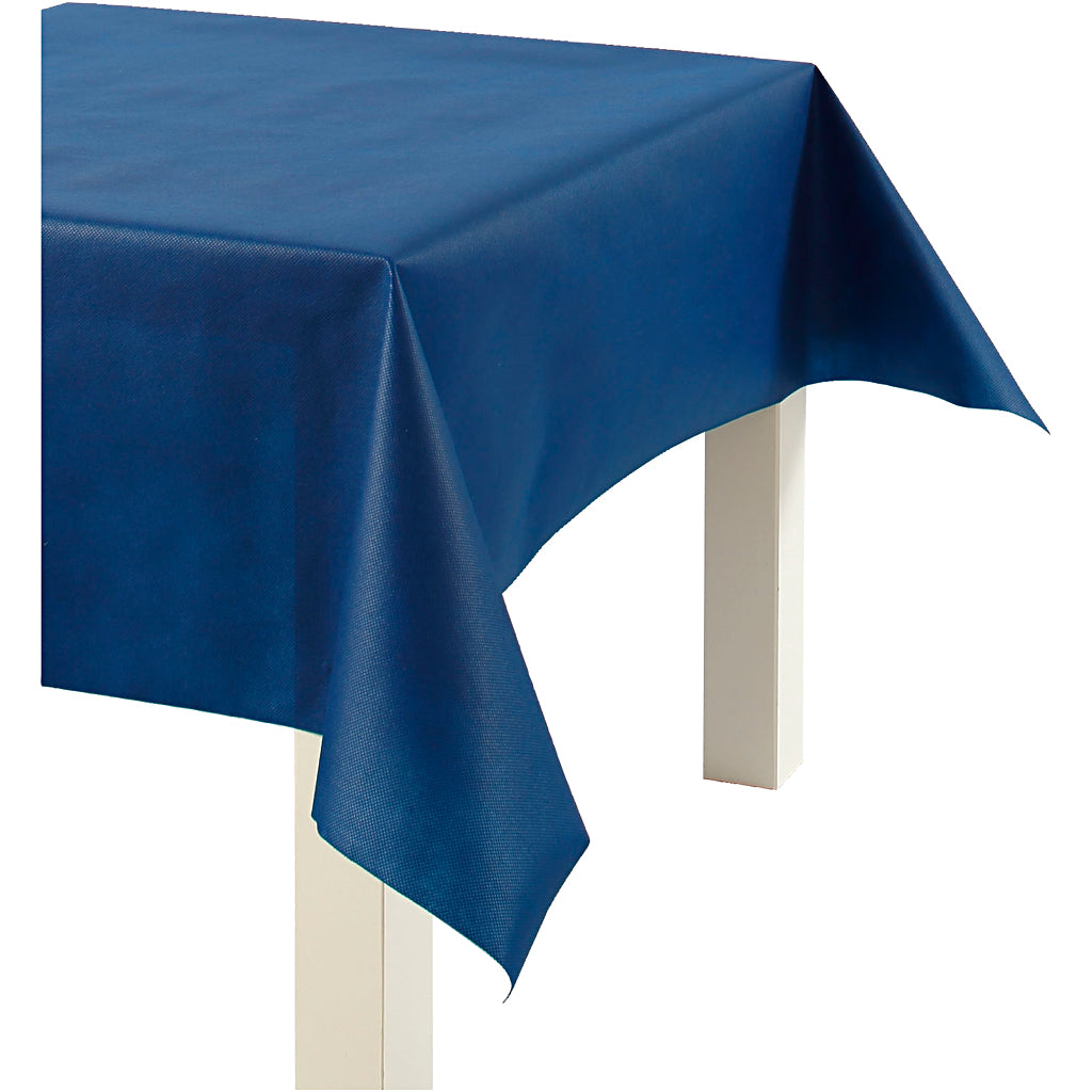 Creativ Company Tischdecke aus Textilimitat, B: 125 cm, 70 gr, dunkelblau, 10 m 1 Rolle