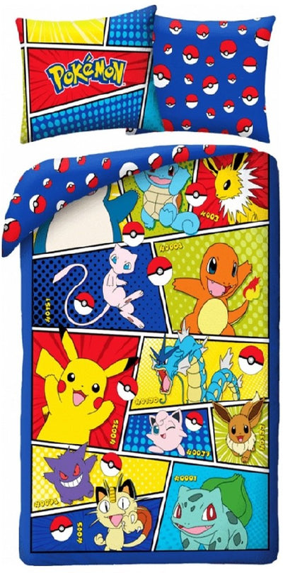 Pokémon Pokemon Bettbezug schreit 140 x 200 cm – 90 x 70 cm – Baumwolle