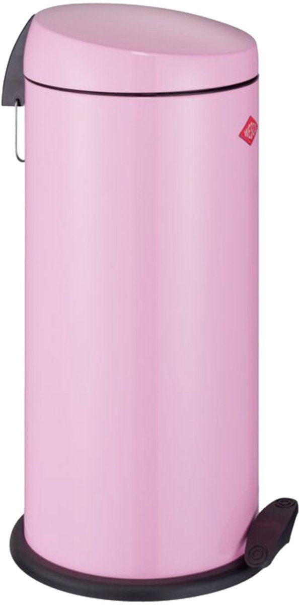 Wesco Capboy Maxi-Abfallbehälter | Treteimer | 22 Liter | Metall - rosa | Abfallbehälter - hergestellt in Deutschland