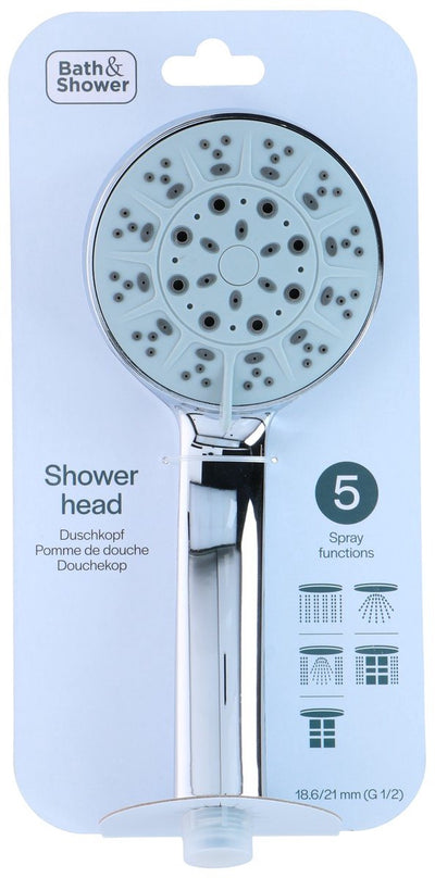 Badewannendusche - Duschkopf - 5 Strahleinstellungen - Chrom - wassersparend, komfortabel