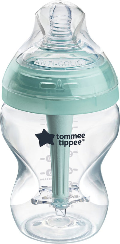 Tommee Tippee Advanced Anti-Kolik-Babyflasche – Set mit 1 x 260 ml Babyflasche – niedrige Durchflussrate 0 m+