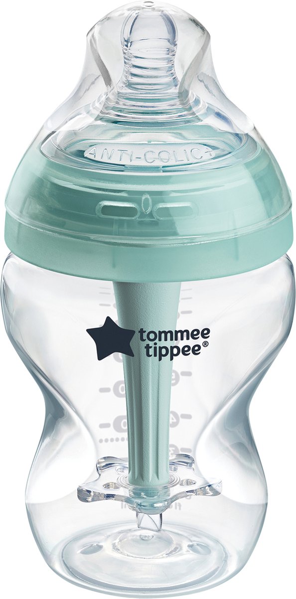Tommee Tippee Advanced Anti-Kolik-Babyflasche – Set mit 1 x 260 ml Babyflasche – niedrige Durchflussrate 0 m+