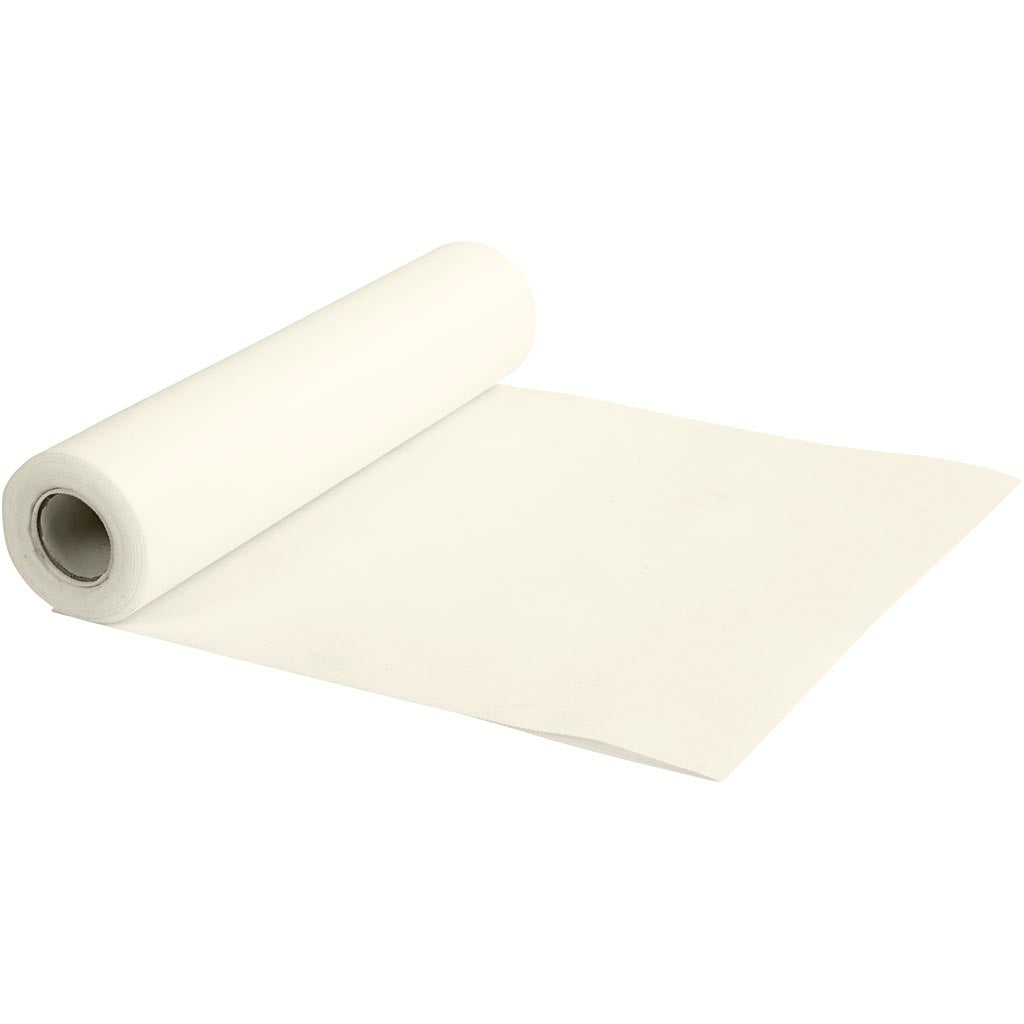 Creativ Company Tischläufer aus Stoffimitat, B: 35 cm, 70 g, Creme, 10 m 1 Rolle
