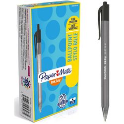 Kugelschreiber Inkjoy 100RT Papermate S0957030 mittlerer schwarzer Druckknopf