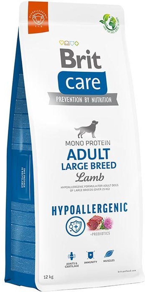 Brit Care hypoallergener Lammreis für Erwachsene großer Rassen, 12 kg – Hund