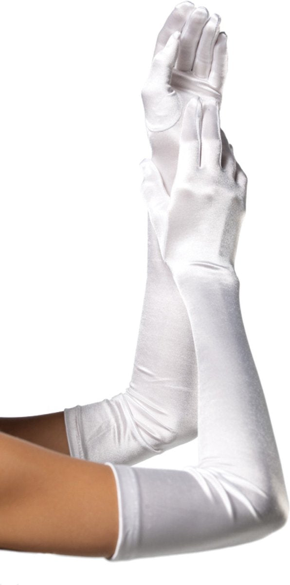 Extra lange Satin-Handschuhe von Leg Avenue