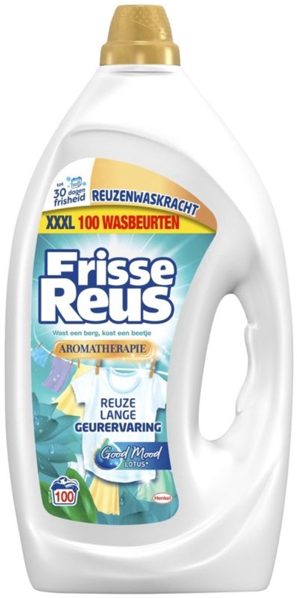 Frischer Riesen-Gel-Lotus – Flüssigwaschmittel – weiße Wäsche – frisches Dufterlebnis – 100 Wäschen – Großverpackung