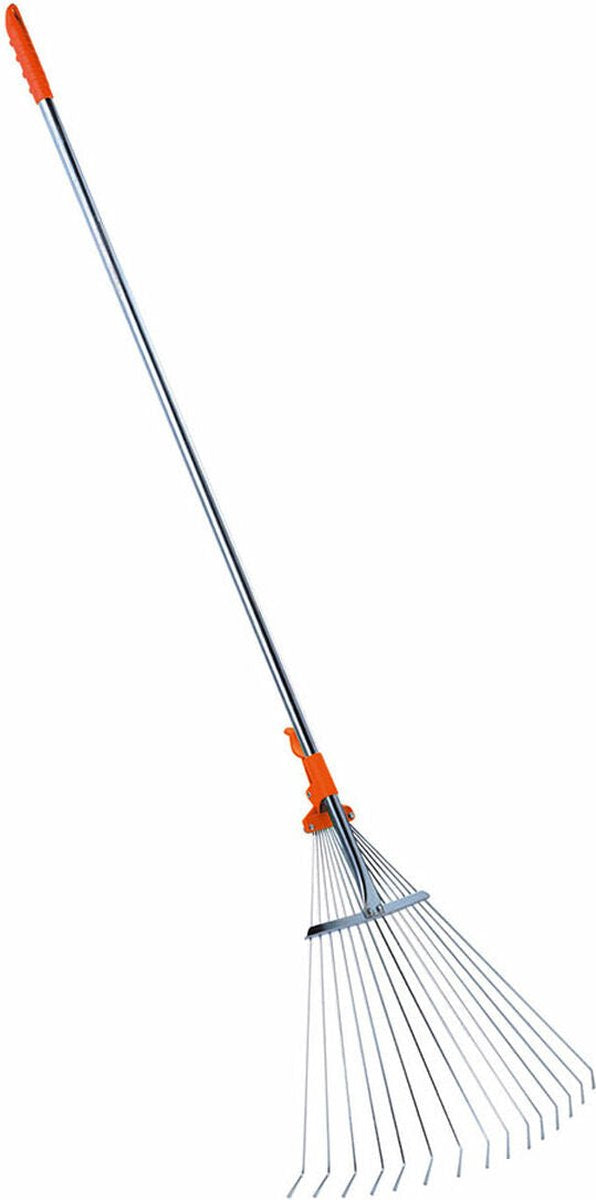 Stockrechen zum Sammeln von Laub, Teleskopstiel 1,6 m