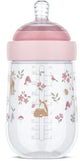 Mepal Mio Babyflasche Little Dutch – 240 ml – Anti-Kolik – Spiraldesign verhindert Verstopfen – medizinisches Silikon – Feengarten