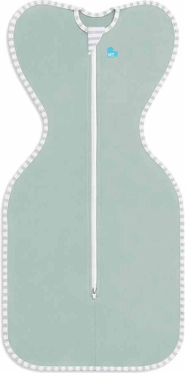 Love to dream™ Babyschlafsack swaddle up™ – Pucken – Baby 0–3 Monate – 3,5–6 kg – Sommer – 0,2 Tog – Olivgrün