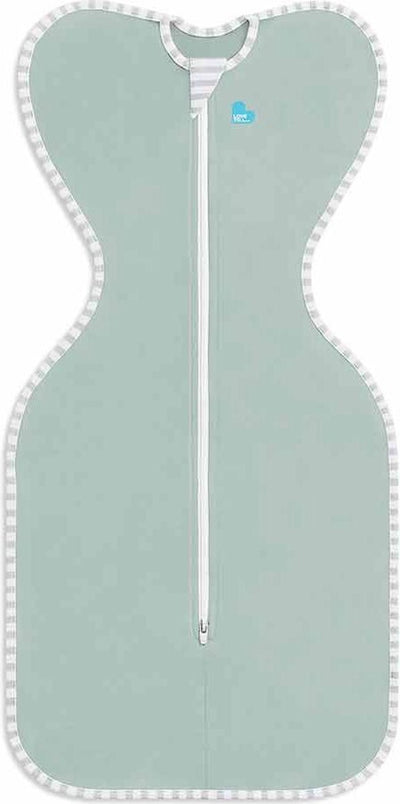 Love to dream™ Babyschlafsack swaddle up™ – Pucken – Baby 0–3 Monate – 3,5–6 kg – Sommer – 0,2 Tog – Olivgrün