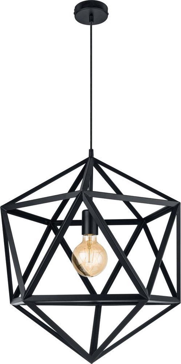 Eglo Emblemont Hängelampe – E27 – ø 46 cm – Stahl – Schwarz