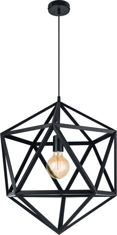 Eglo Emblemont Hängelampe – E27 – ø 46 cm – Stahl – Schwarz