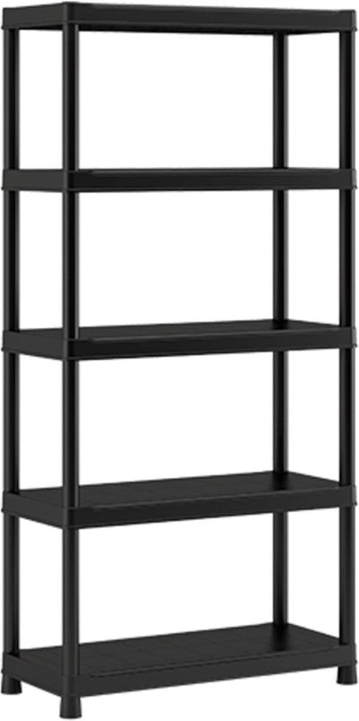Keter Kunststoffregal – Lagerregal – 90 x 40 x 182 cm – schwarz