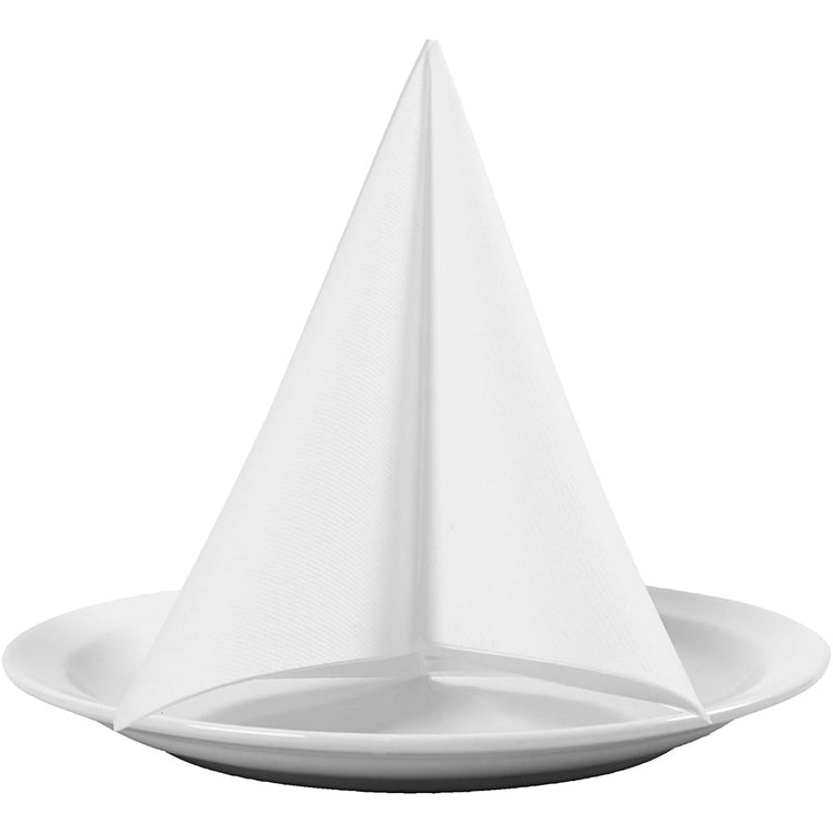 Creativ Company Servietten, Größe 40x40 cm, 60 gr, weiß, 20 Stück 1 Box