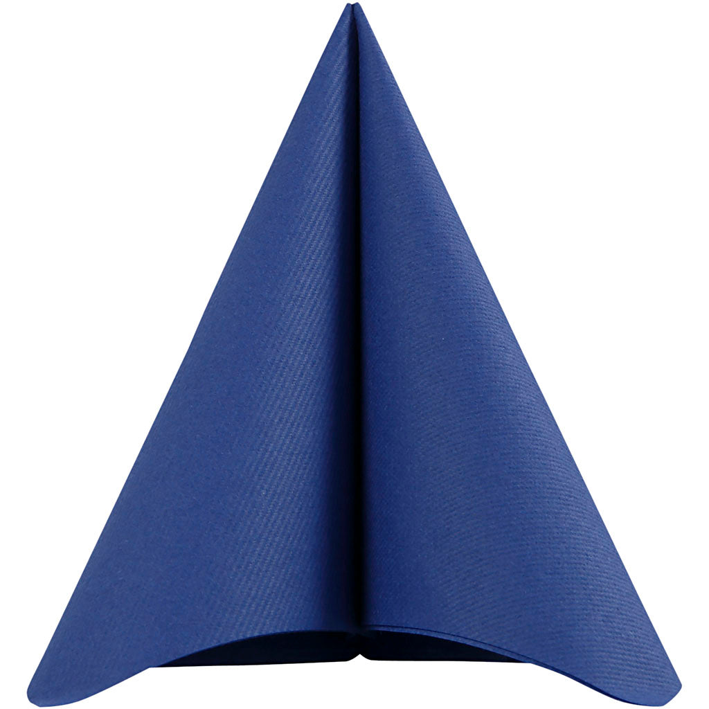 Creativ Company Servietten, Größe 40x40 cm, 60 gr, dunkelblau, 20 Stück 1 Box