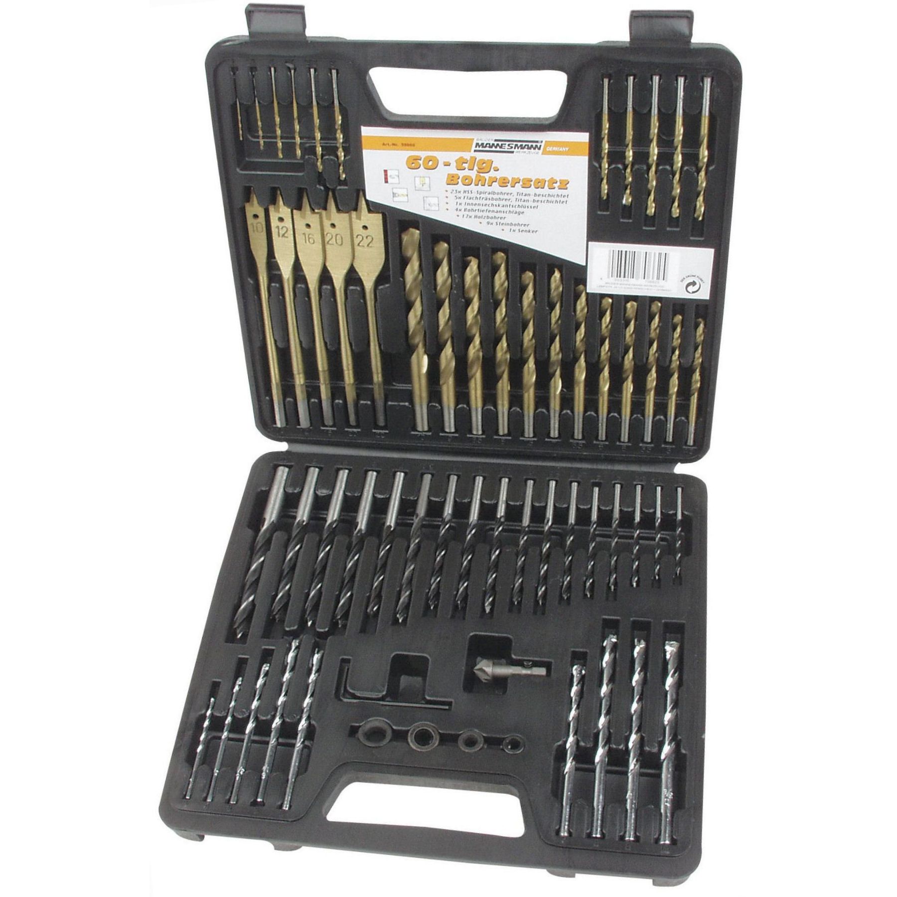Brüder Mannesmann Bruder Mannesmann Borenset 60-teilig 59860
