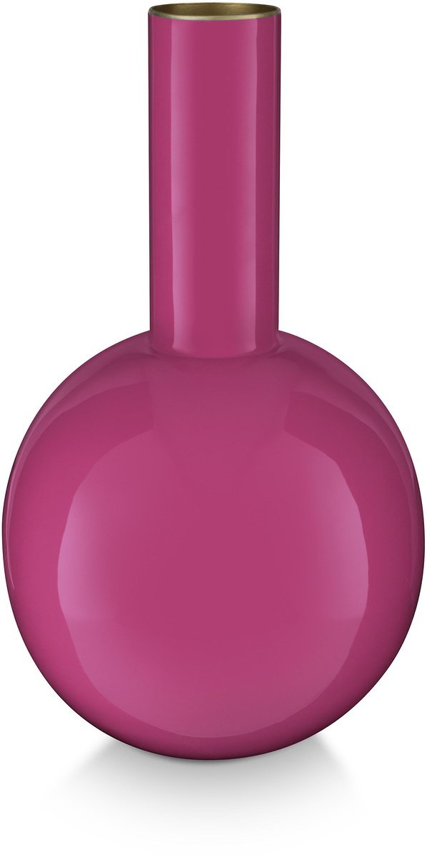 Pip Studio – Blumenvase – Wohnaccessoires – rosa Vase – Metall – 15 x 26 cm