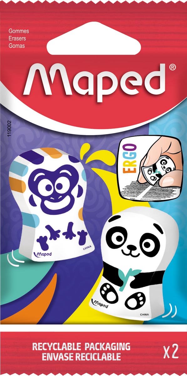 Maped office maped eraser ergo fun | Blister mit 2 Stück