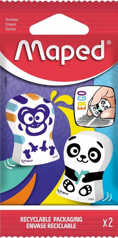 Maped office maped eraser ergo fun | Blister mit 2 Stück