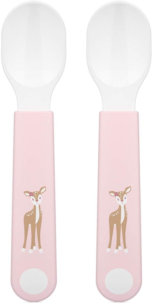 Mepal Mio Übungslöffel Little Dutch – 2er-Set – guter Halt – Kindergeschirr – Feengarten