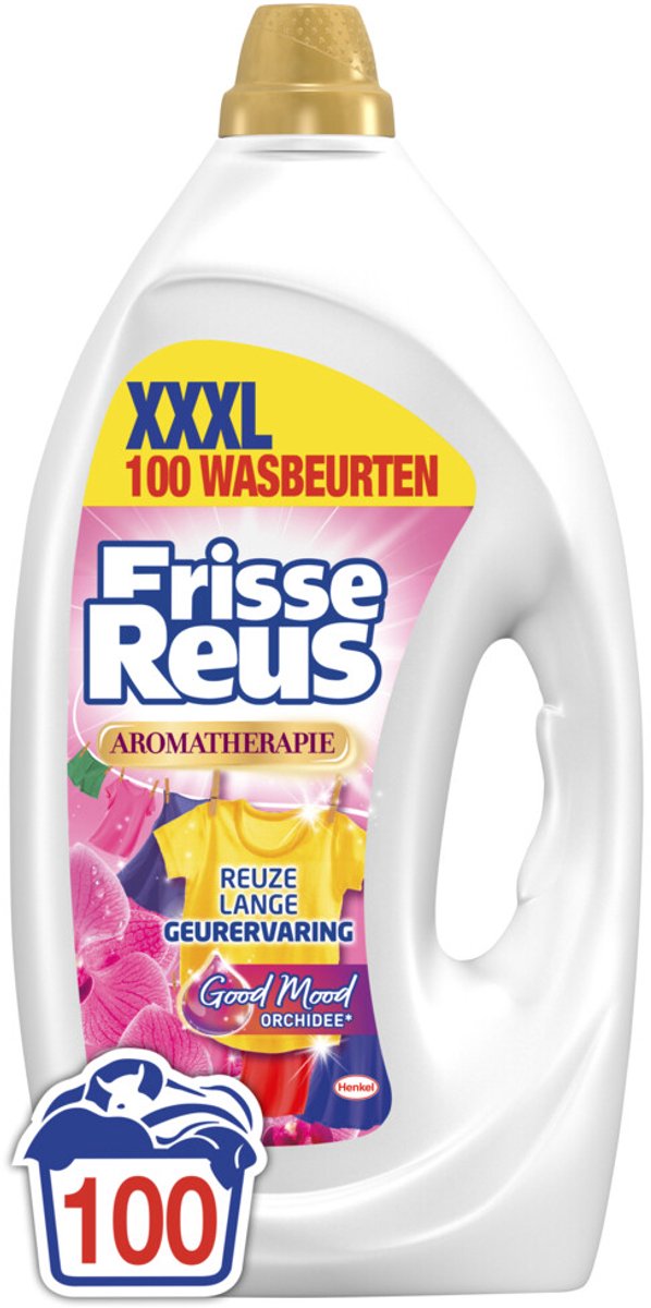 Frische Riesen-Gel-Orchidee – Flüssigwaschmittel – Buntwäsche – Frisches Dufterlebnis – 100 Wäschen – Großverpackung